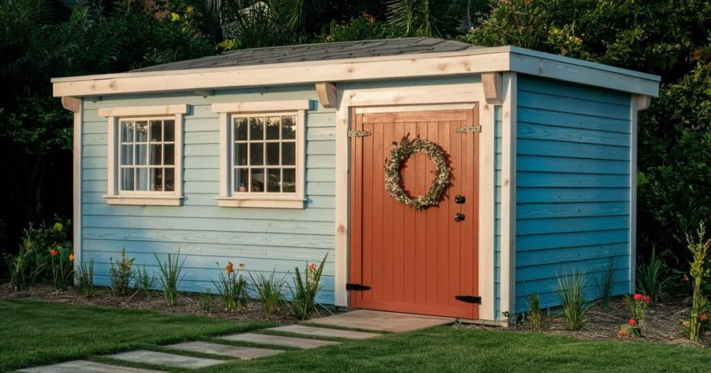 Handy Home Products Beachwood Wood Storage Shed