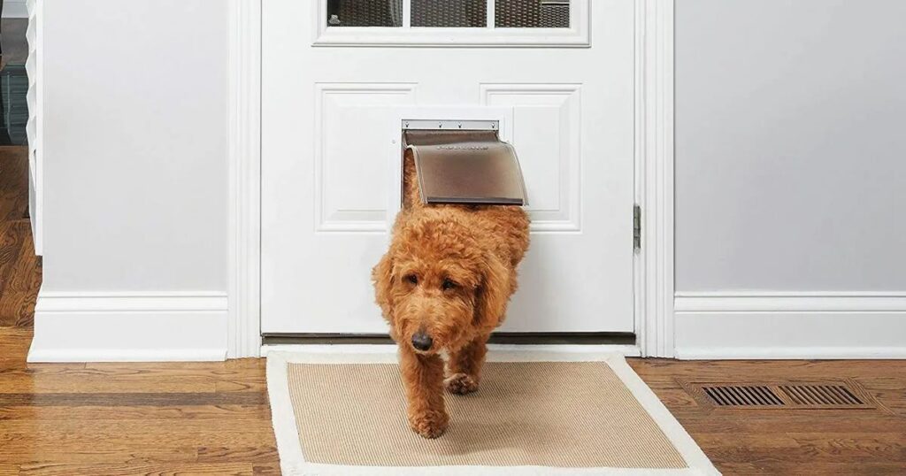 Sliding door doggie door